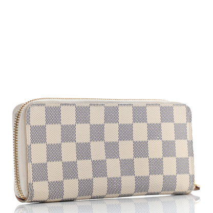 Louis Vuitton Damier Azur Clemence Wallet Rose Ballerine 3 of 11