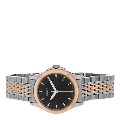 Gucci Stainless Steel 27mm G-Timeless Two Tone Quartz Watch Black 2 of 5