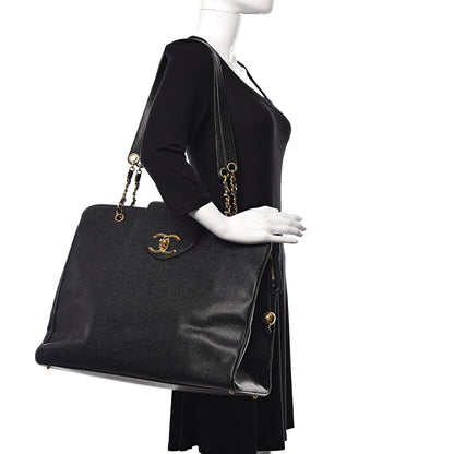 Chanel Caviar XL Weekender Bag Black 2 of 24