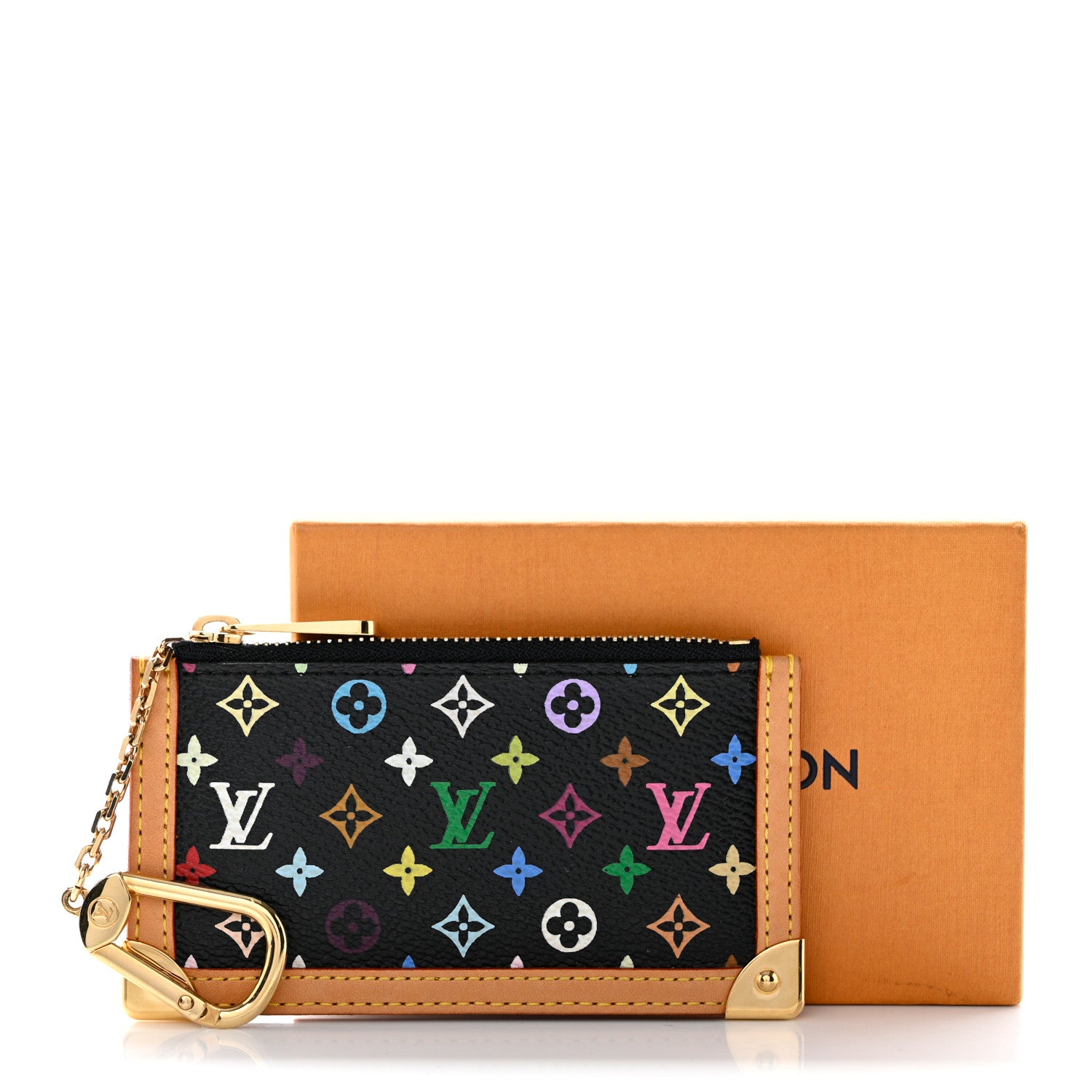 Louis Vuitton Monogram Multicolor Key Pouch Black 7 of 7