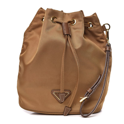 Prada Saffiano Tessuto Nylon Bucket Wristlet Tabacco 1 of 15