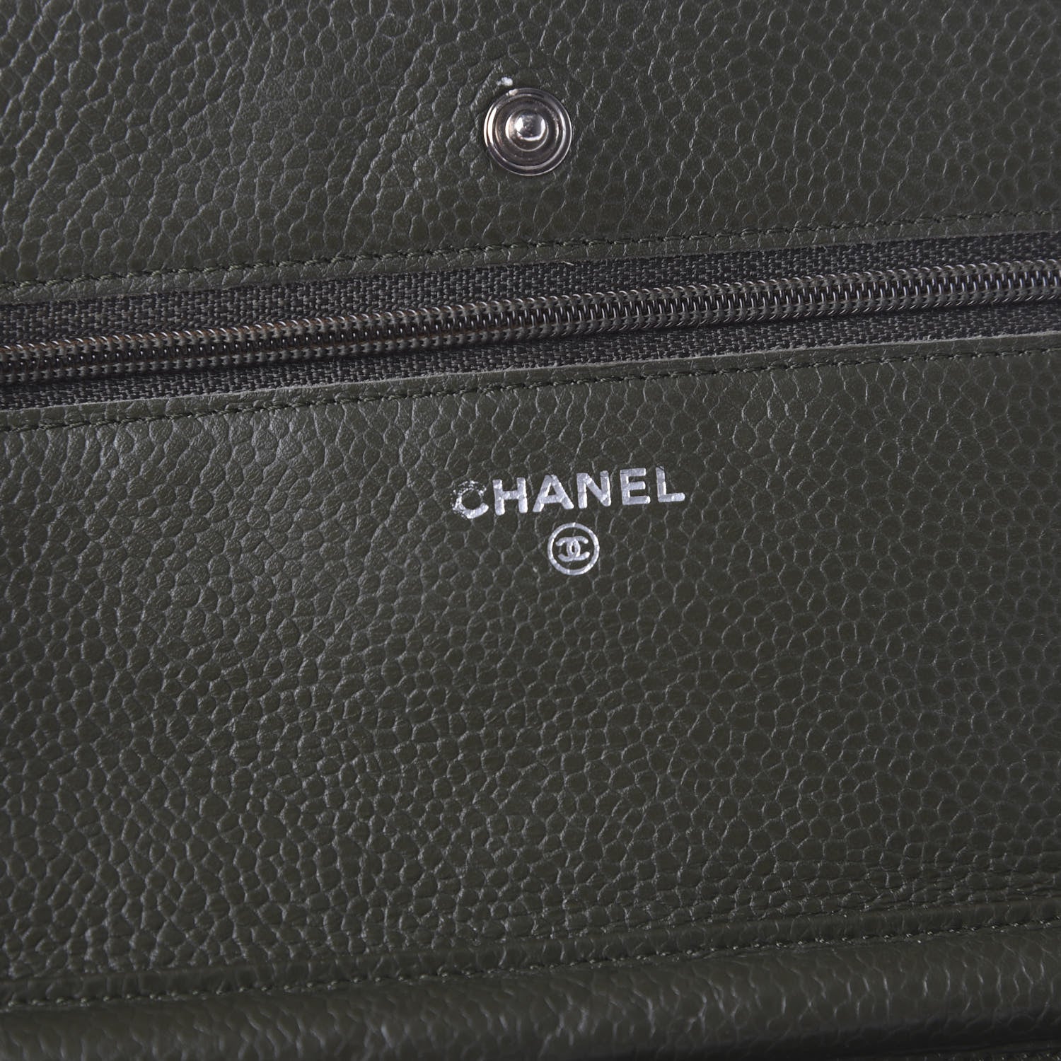Chanel Caviar Quilted Wallet On Chain WOC Green 8 of 11