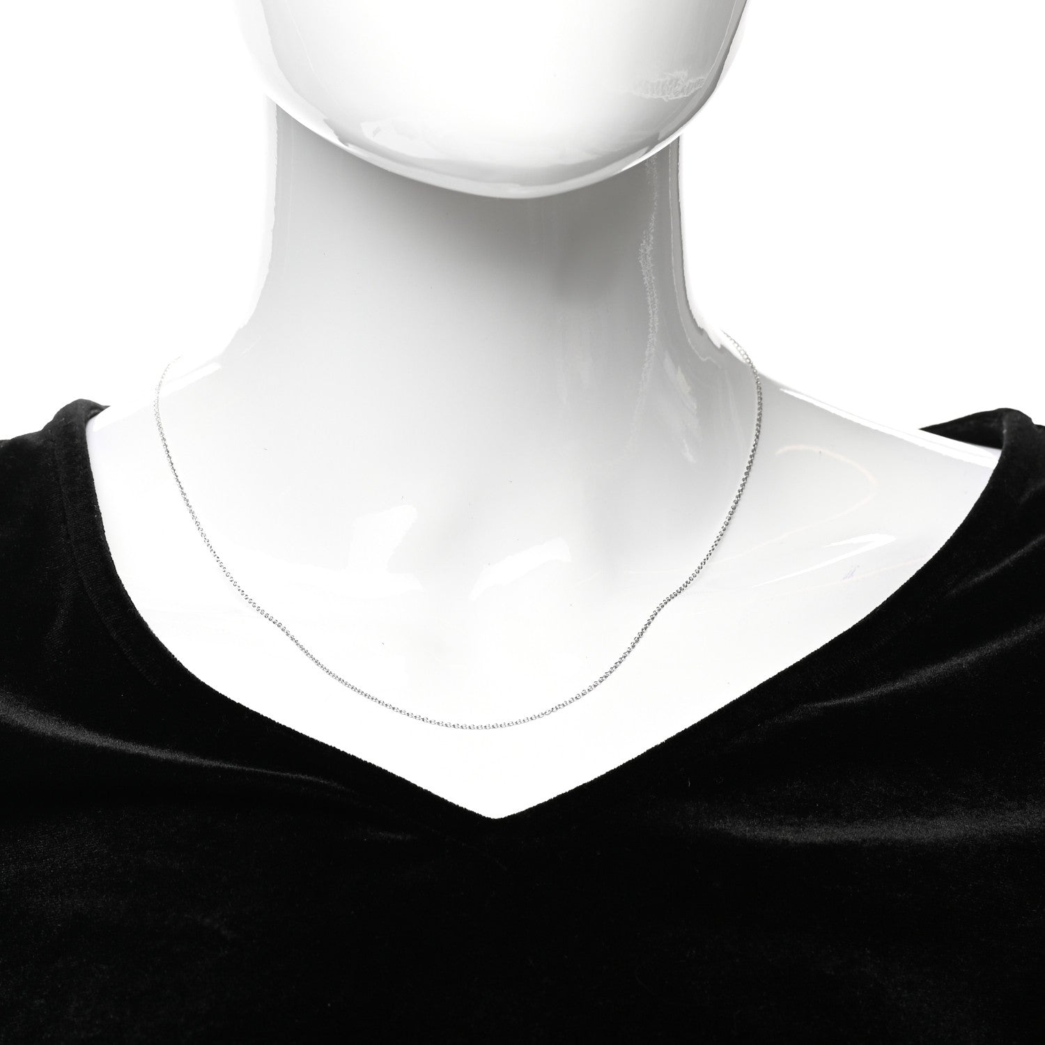 Tiffany 18K White Gold Chain Necklace 18" 2 of 5