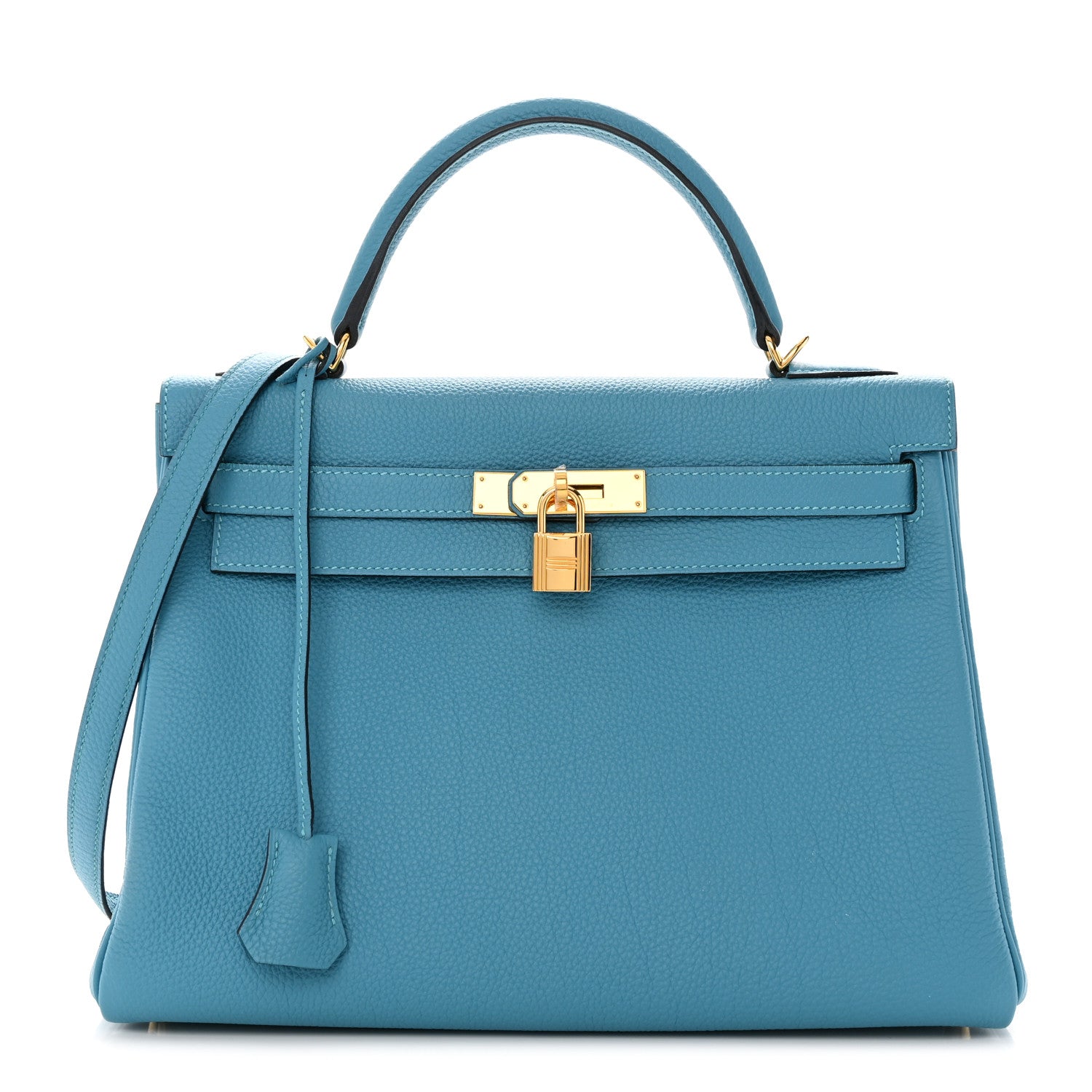 Hermes Togo Kelly Retourne 32 Turquoise 1 of 16