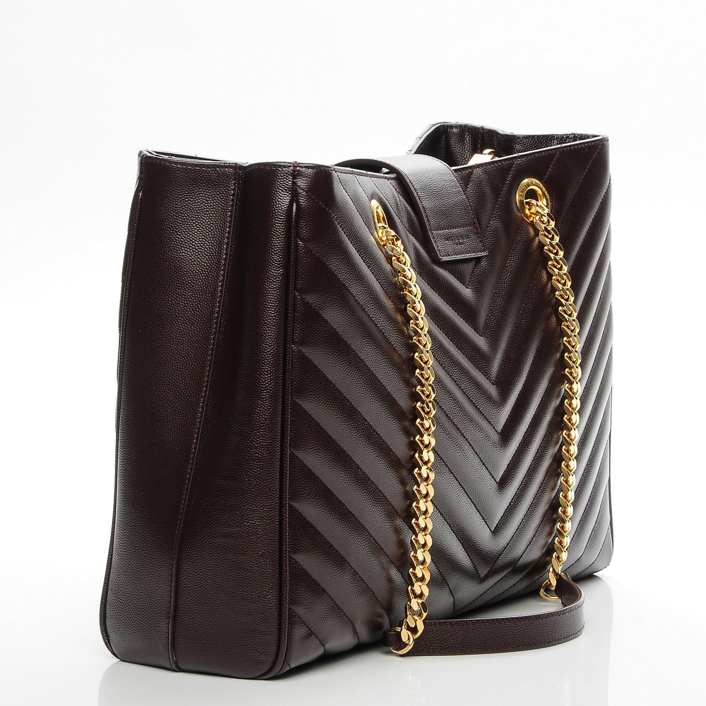 Grain De Poudre Matelasse Chevron Monogram Shopping Bag Amarena