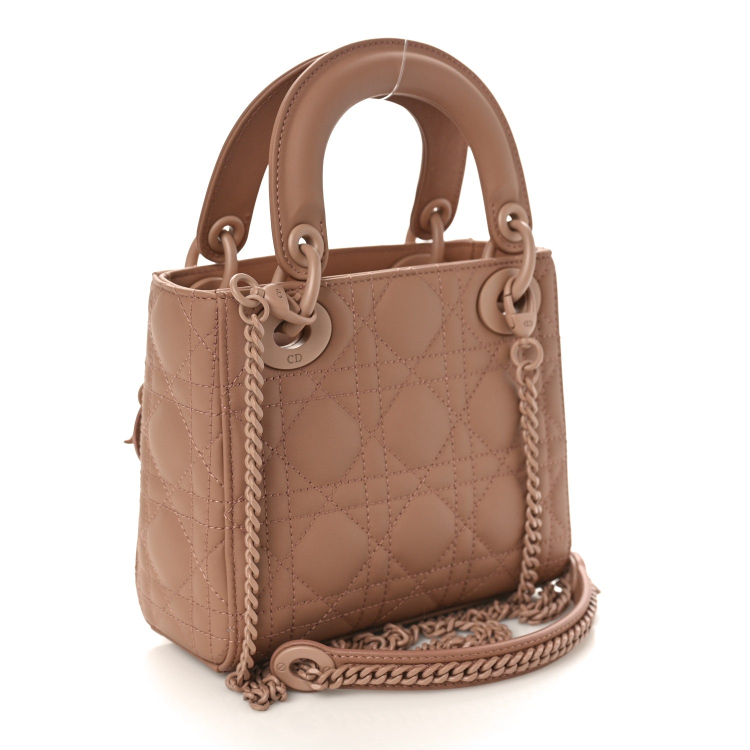 Christian Dior Ultra Matte Calfskin Cannage Mini Lady Dior Light Beige 3 of 9