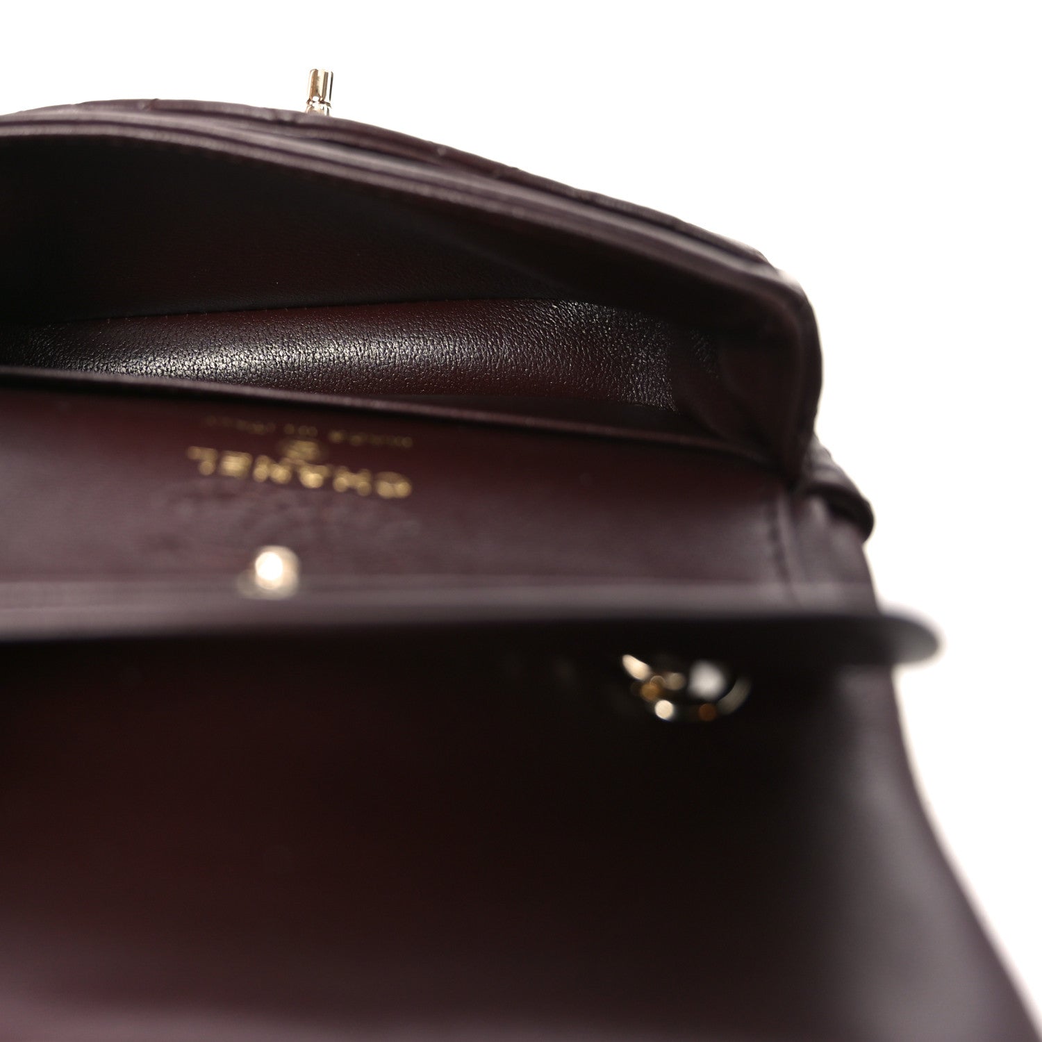 Chanel Lambskin Quilted Mini Double Flap With Hook Dark Brown 5 of 11