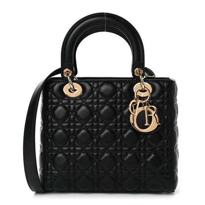 Christian Dior Lambskin Cannage Medium Lady Dior Black 1 of 4