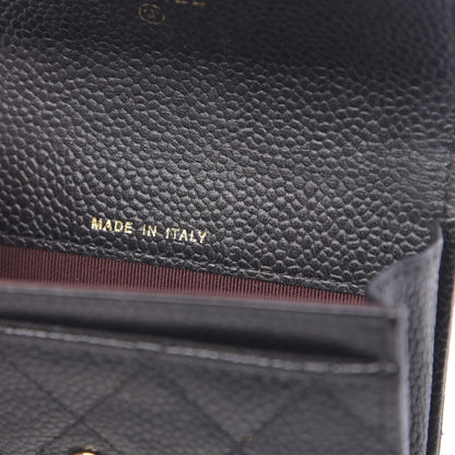 Chanel Caviar Quilted Flap Card Holder Black 7 of 9