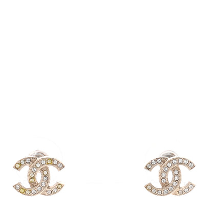 Chanel Metal Textured CC Earrings Gold 1 of 10