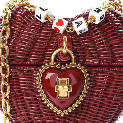 Dolce & Gabbana Painted Wicker Heart Box Rosso 9 of 9