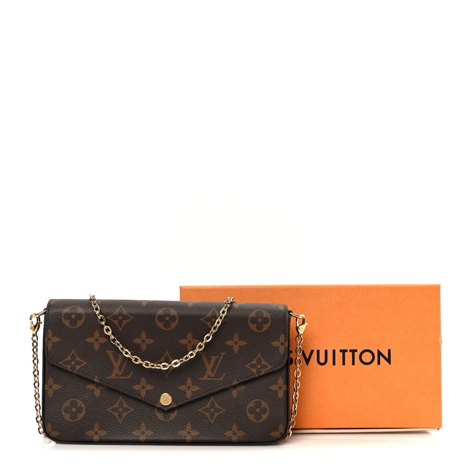 Louis Vuitton Monogram Pochette Felicie Chain Wallet Fuchsia 15 of 15