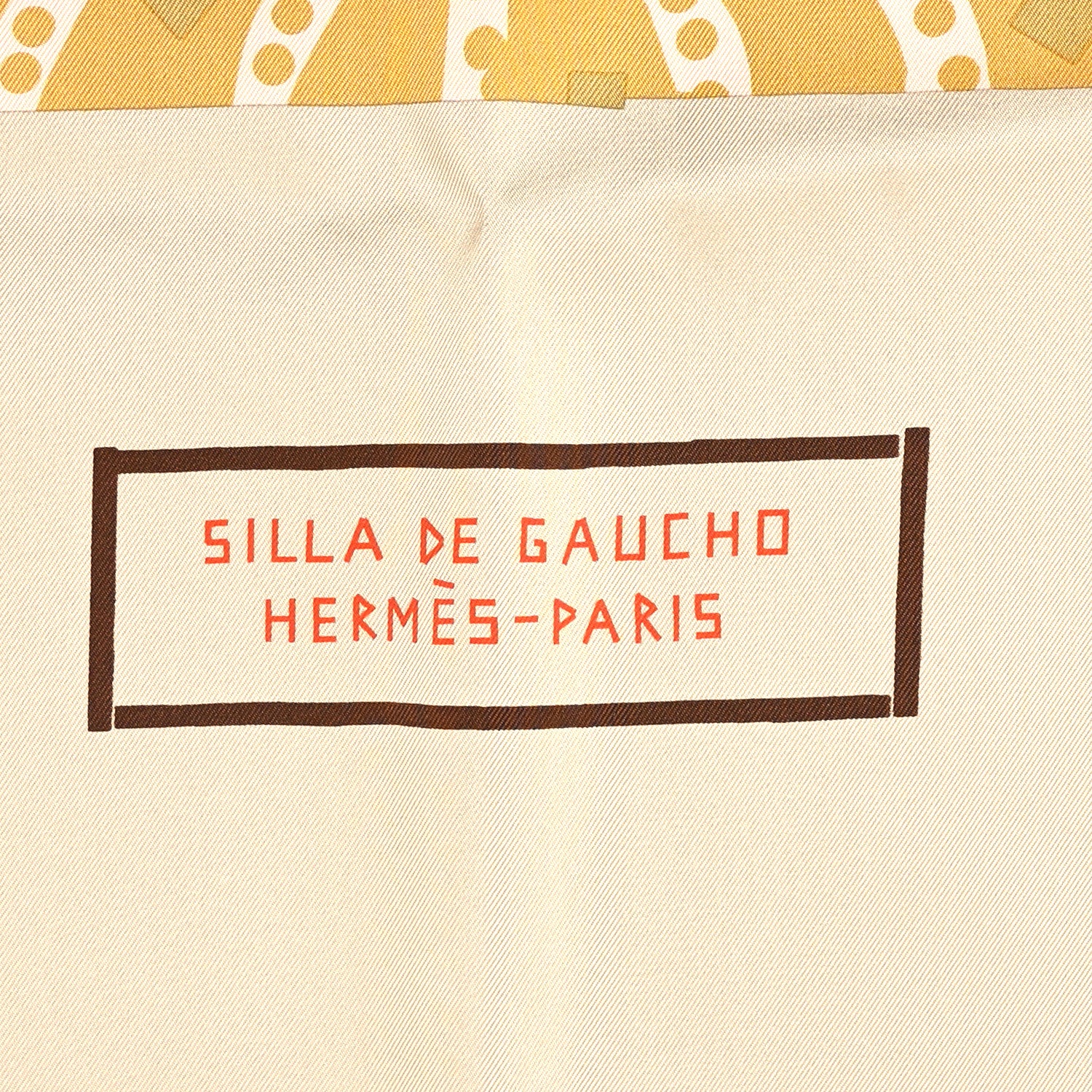 Hermes Silk Silla De Gaucho Scarf 90 Rose Poudre Beige 3 of 3
