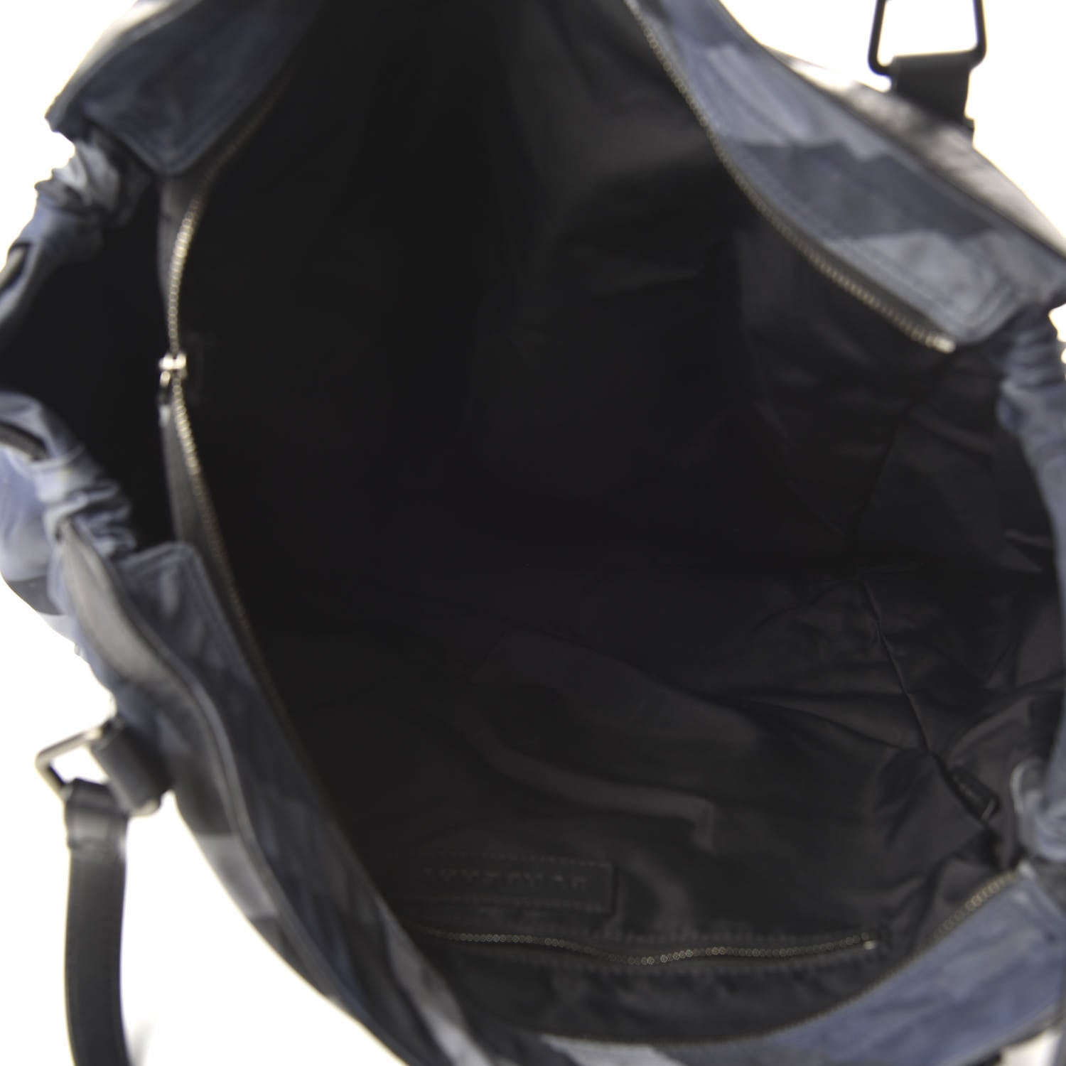 Burberry Nylon Check Small Buckleigh Packable Tote Navy Blue 5 of 9
