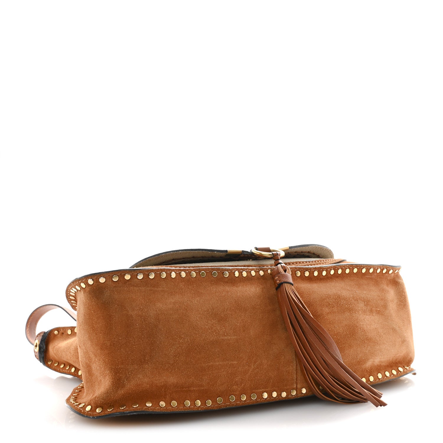 Chloe Suede Calfskin Braided Medium Marcie Satchel Caramel 4 of 17
