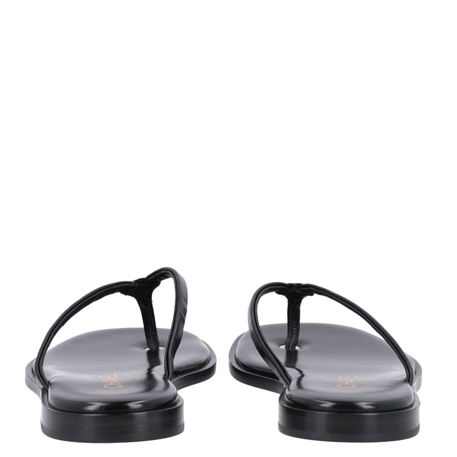 Chanel Goatskin CC Times Square Thong Sandals 42 Black 6 of 10