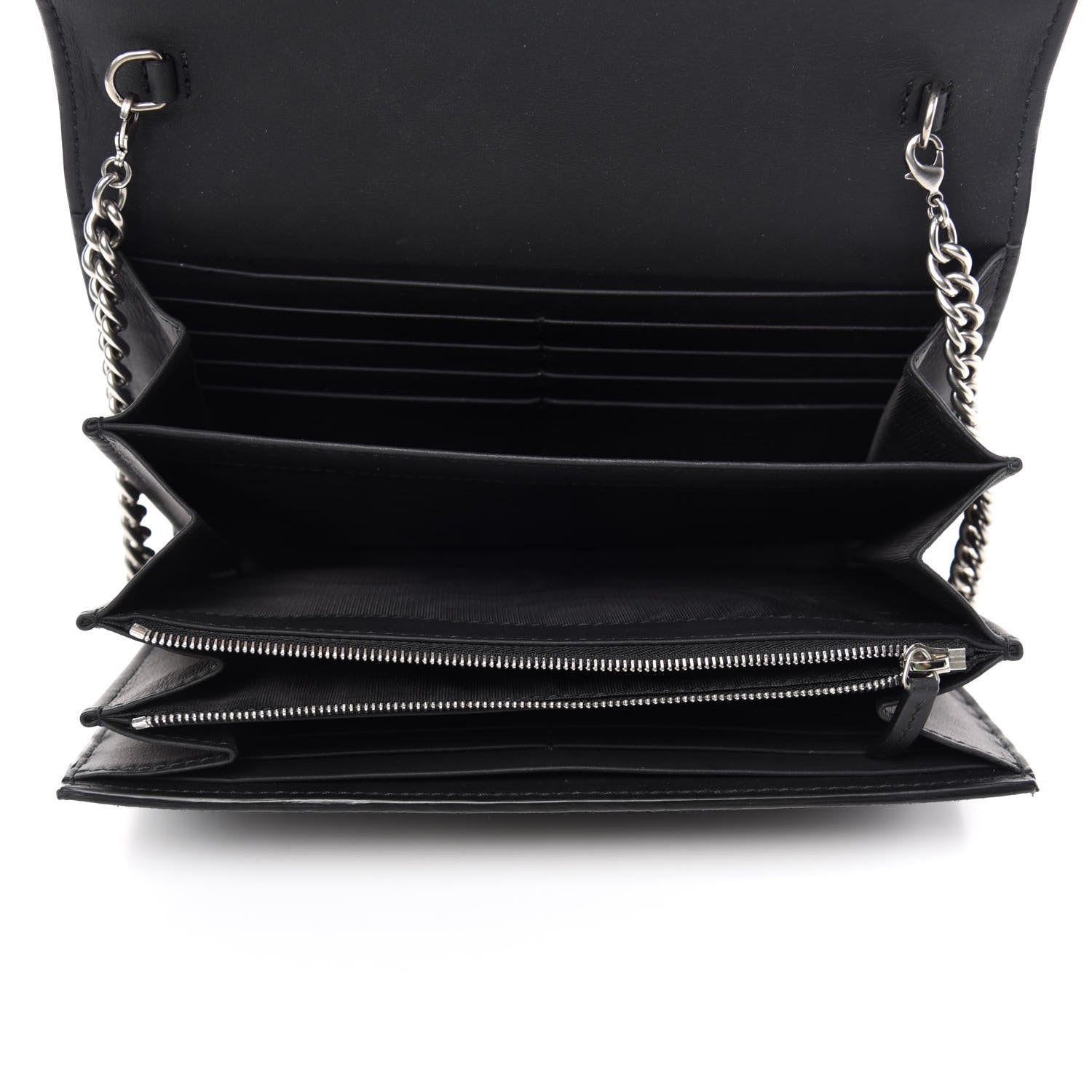 Gucci Suede Mini Dionysus Chain Wallet Black 5 of 11