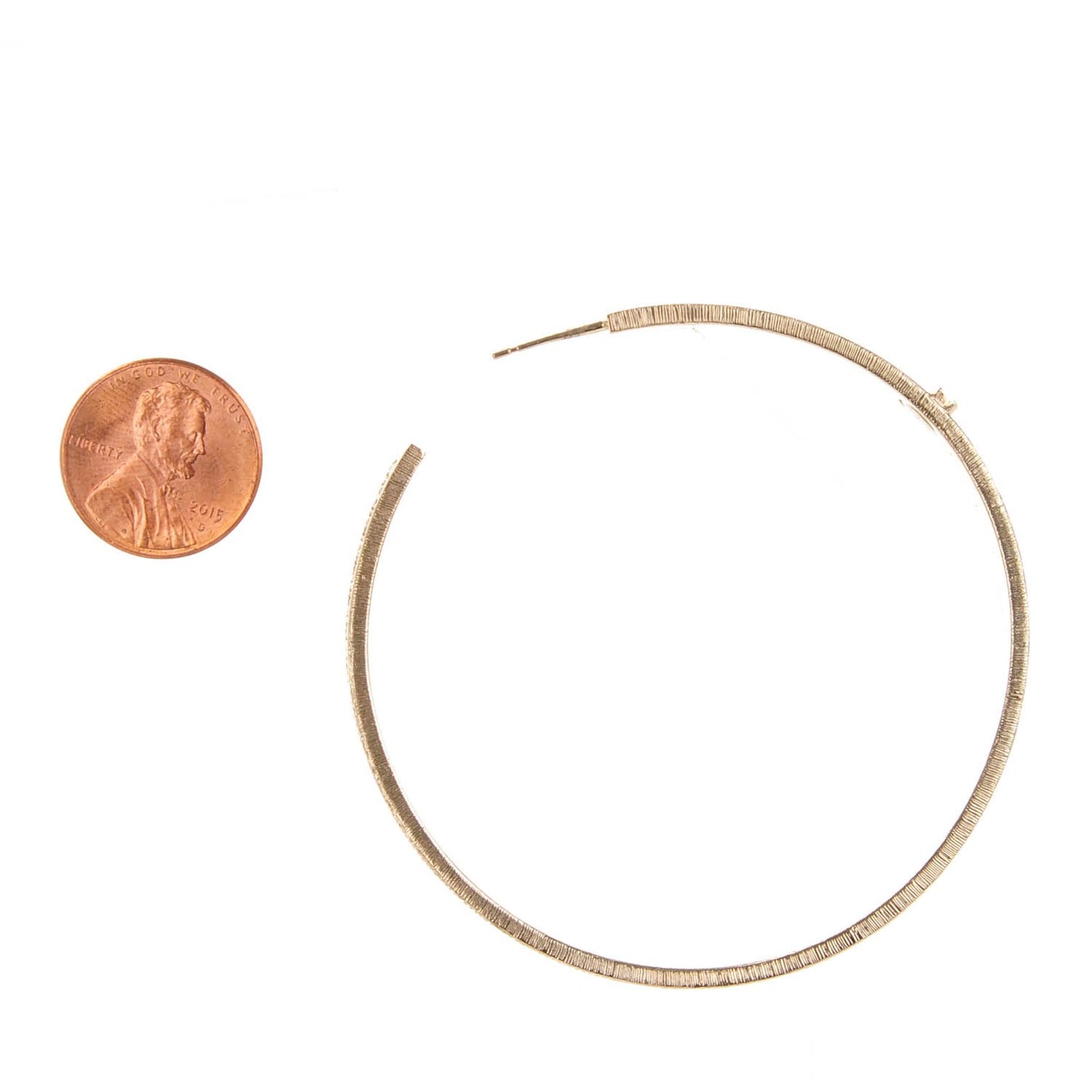 Crystal CC Hoop Earrings Pale Pink Gold