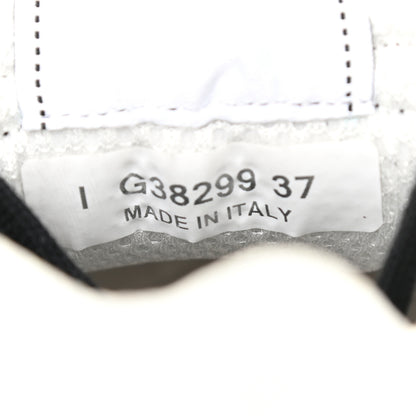 Chanel Mesh Suede Grained Calfskin Womens CC Sneakers 37 Black White 6 of 6