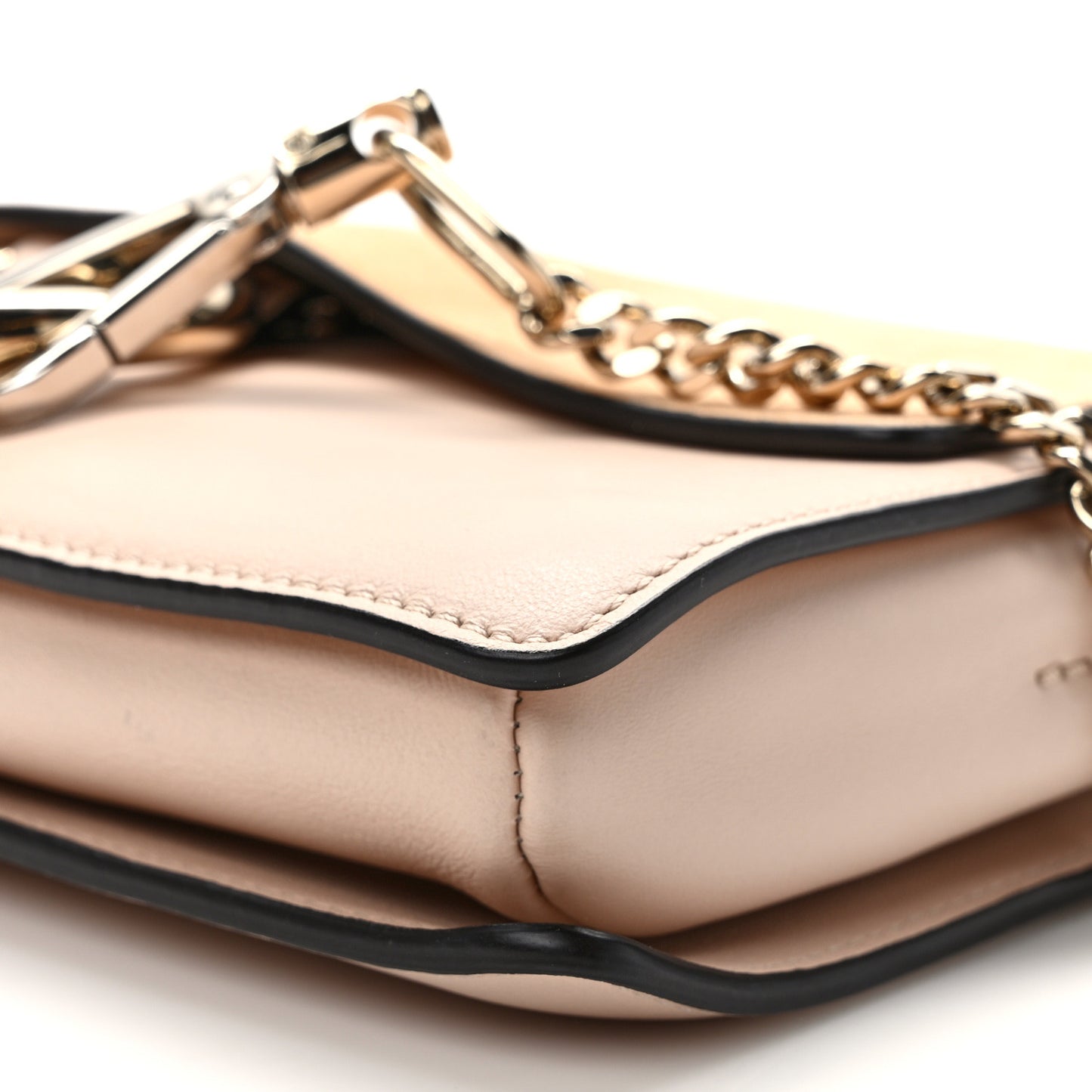 Suede Calfskin Small Faye Shoulder Bag Cement Pink