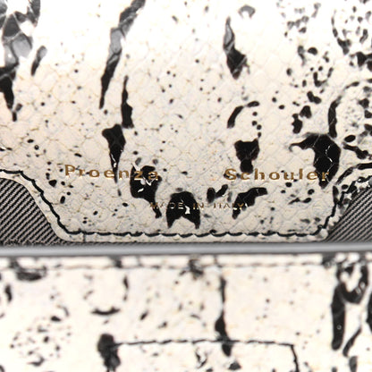 Proenza Schouler Calfskin Snakeskin Embossed Micro PS11 Belt Bag Optic White Black 6 of 10