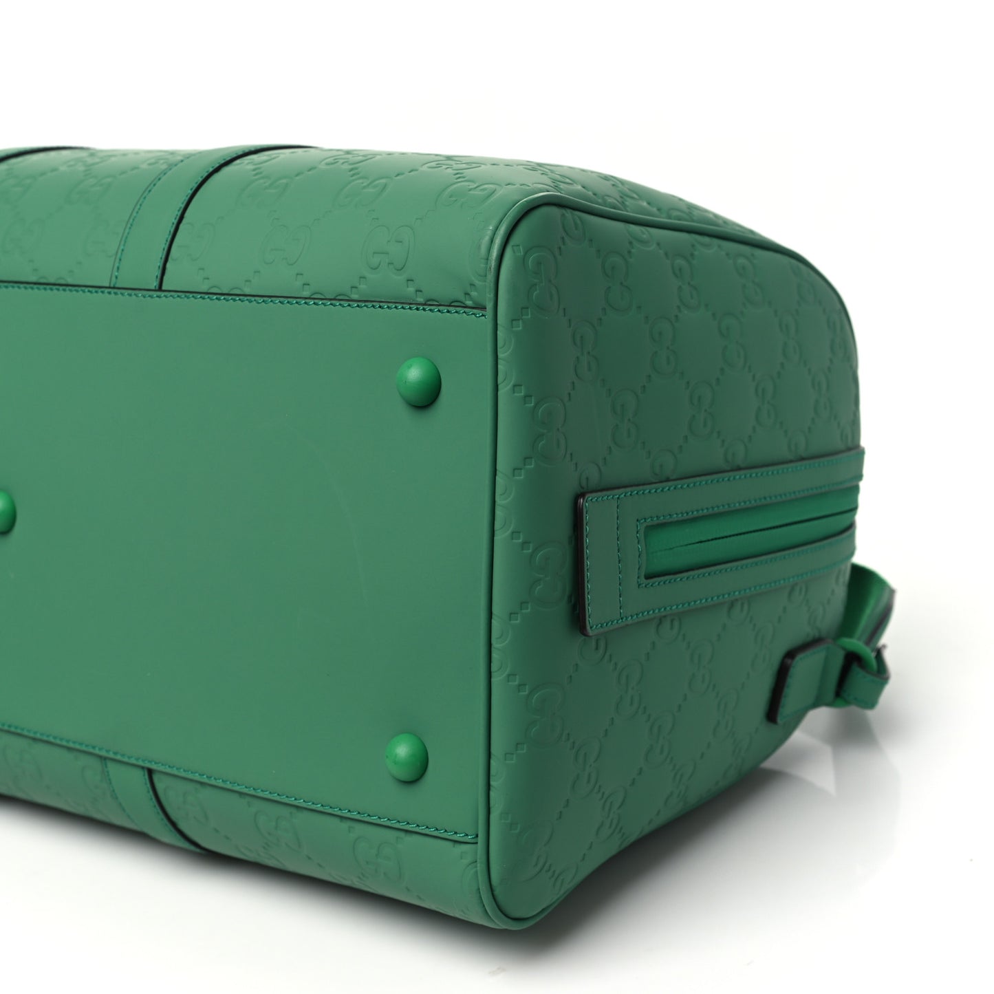 Rubber Effect GG Embossed Duffle Bag New Shamarock