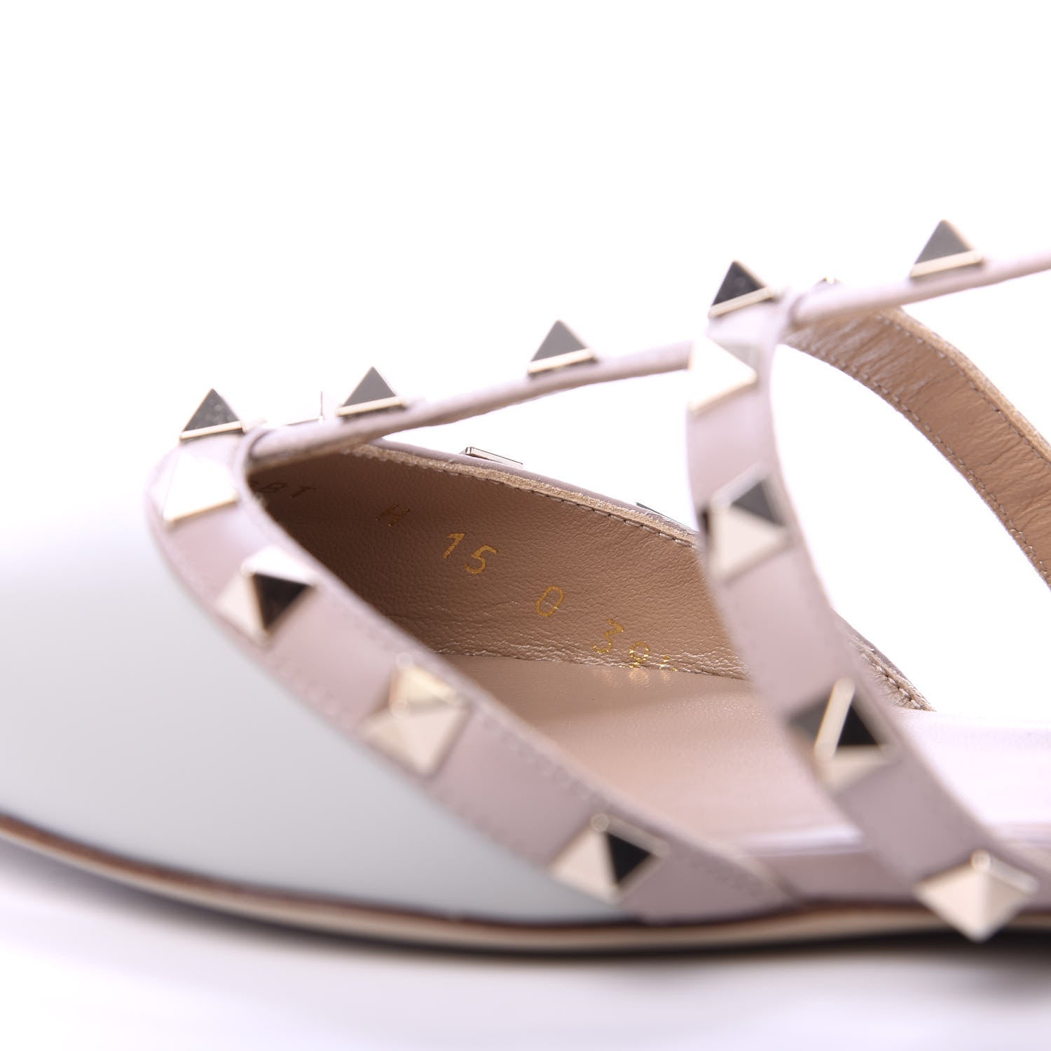 Valentino Garavani Nappa Rockstud Flat Cage Mules 39.5 Opal Grey Poudre 8 of 9