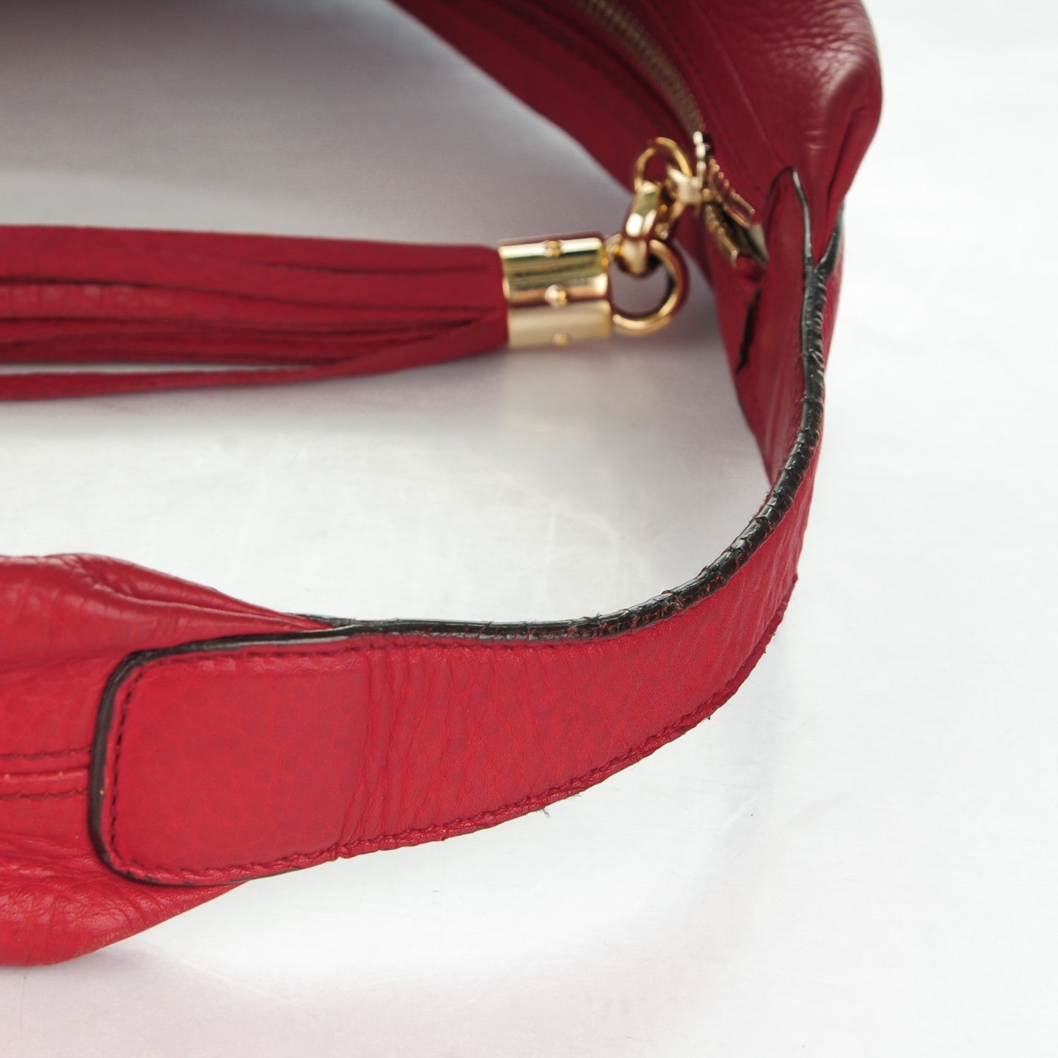 Gucci Pebbled Calfskin Large Soho Hobo Red 9 of 12