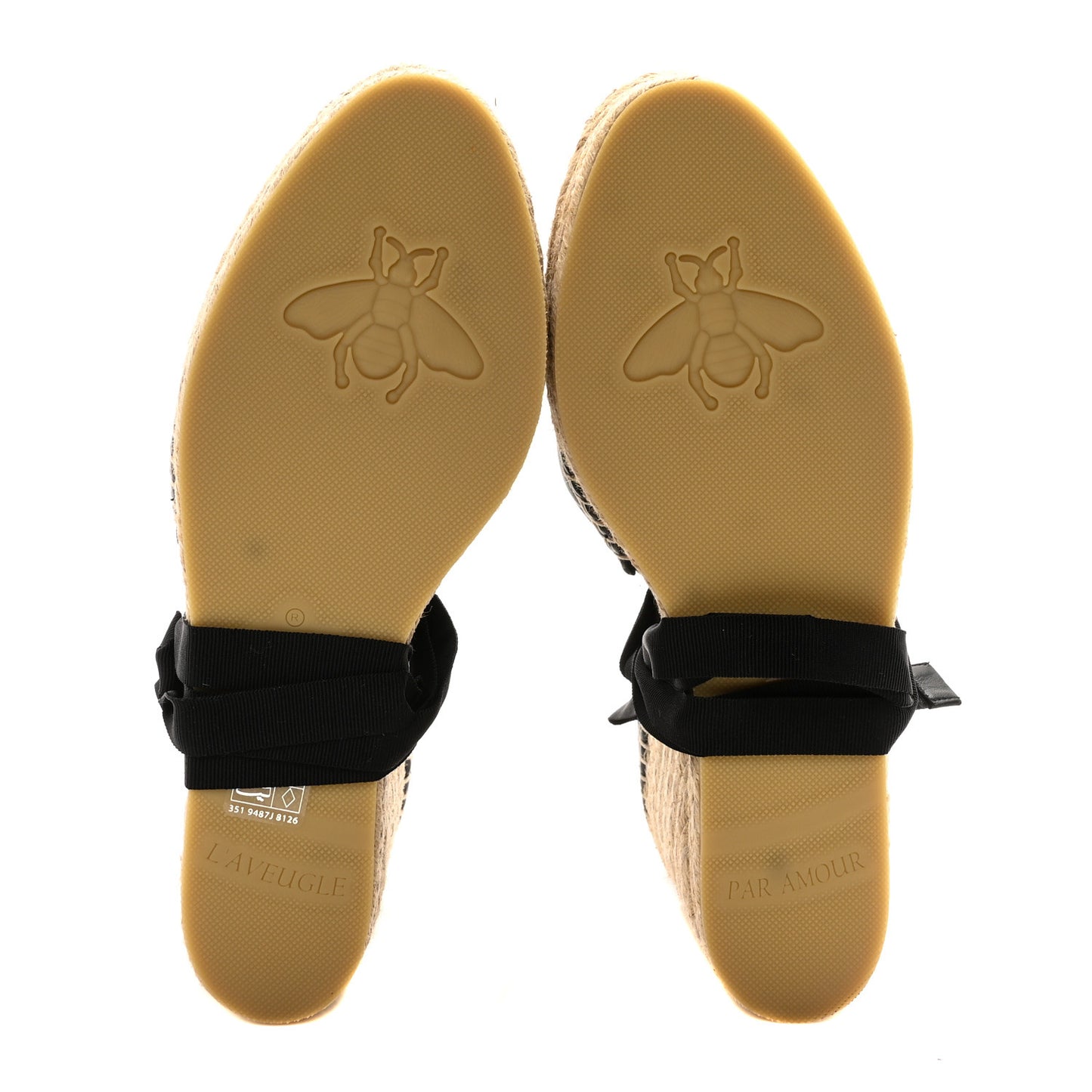 Nappa Matelasse GG Marmont Ankle Wrap Platform 35/120mm Espadrille Wedges 40.5 Black