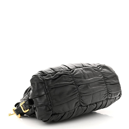 Prada Nappa Gaufre Shopping Satchel Black 4 of 10