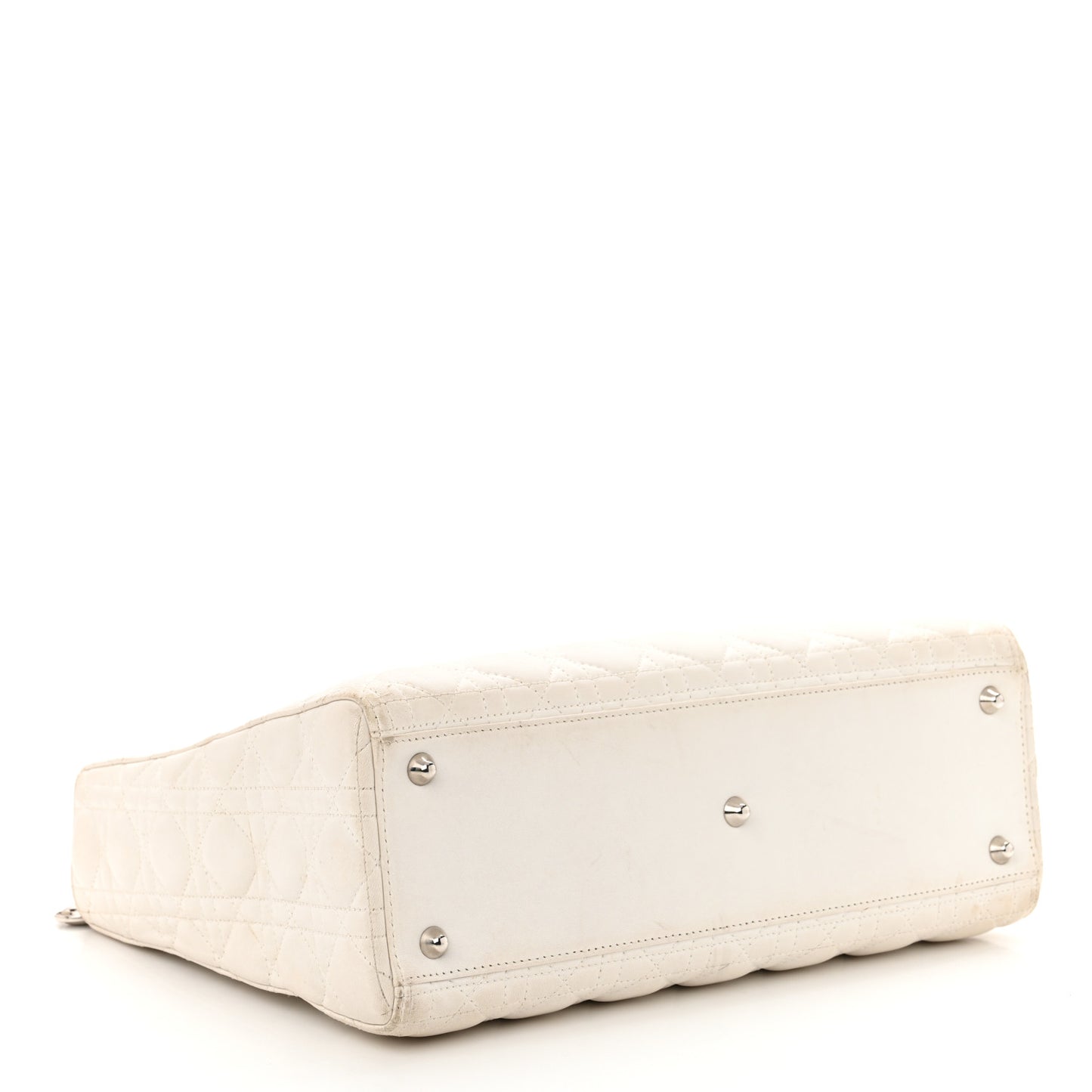 Lambskin Cannage Large Lady Dior White