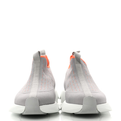 Hermes Technical Canvas Goatskin Womens Eclair Sneakers 38.5 Gris Clair 2 of 9