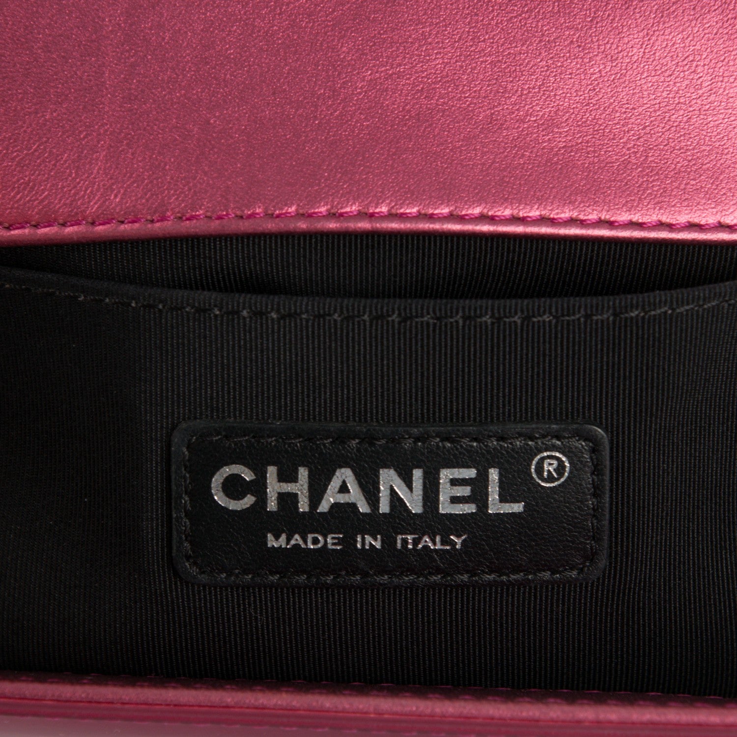 Chanel Metallic Patent Calfskin Quilted Medium Boy Flap Pink 6 of 7
