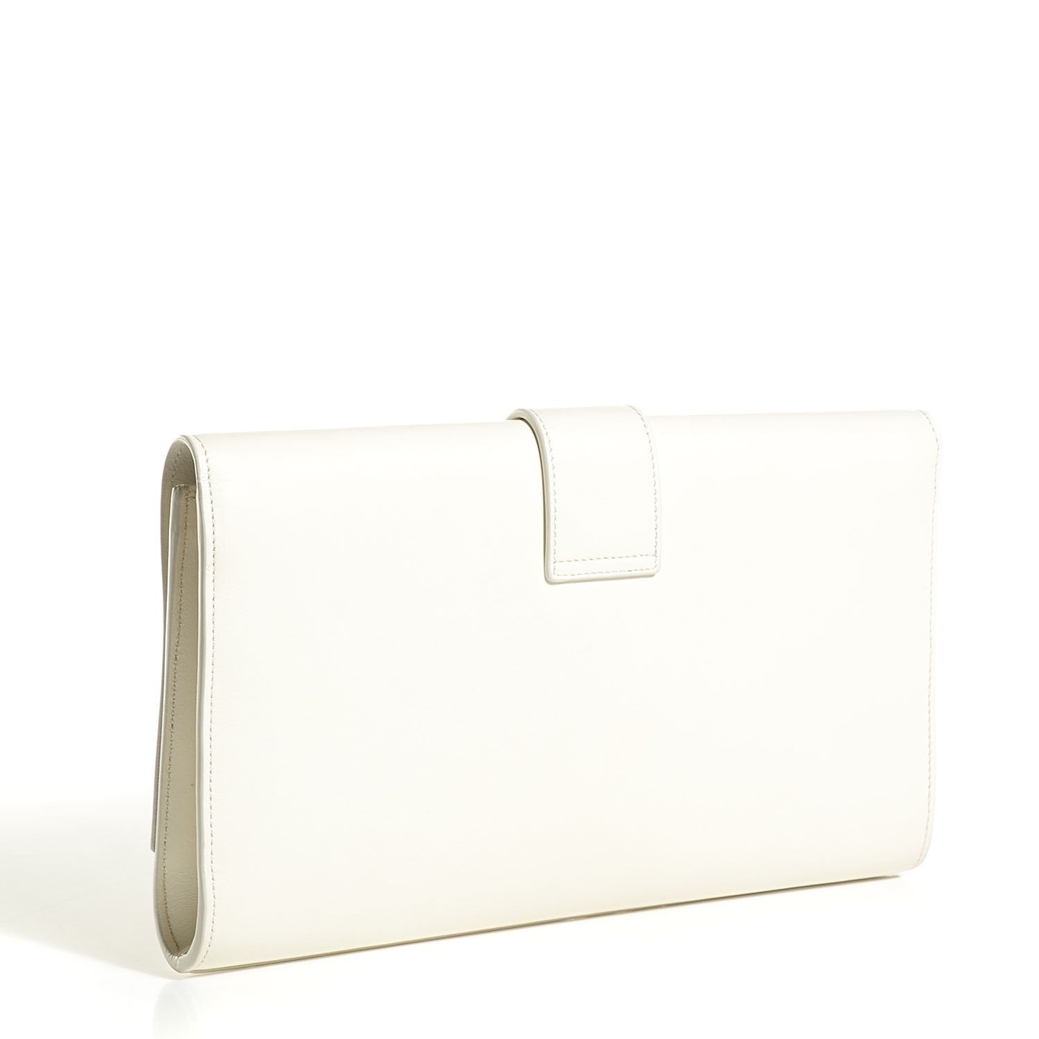 Saint Laurent Calfskin Classic Y Clutch White 6 of 18