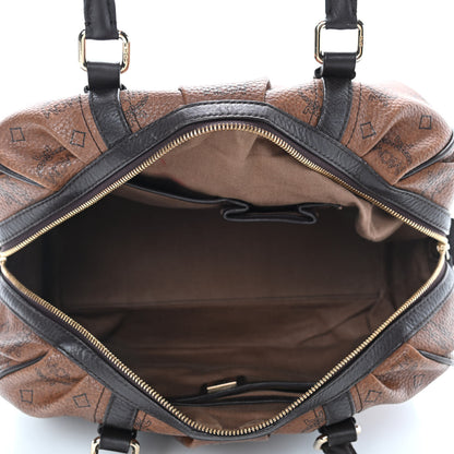 MCM Visetos Boston Bag Brown 5 of 12
