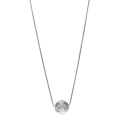 David Yurman Sterling Silver Diamond Quatrefoil Ball Pendant Necklace 1 of 4
