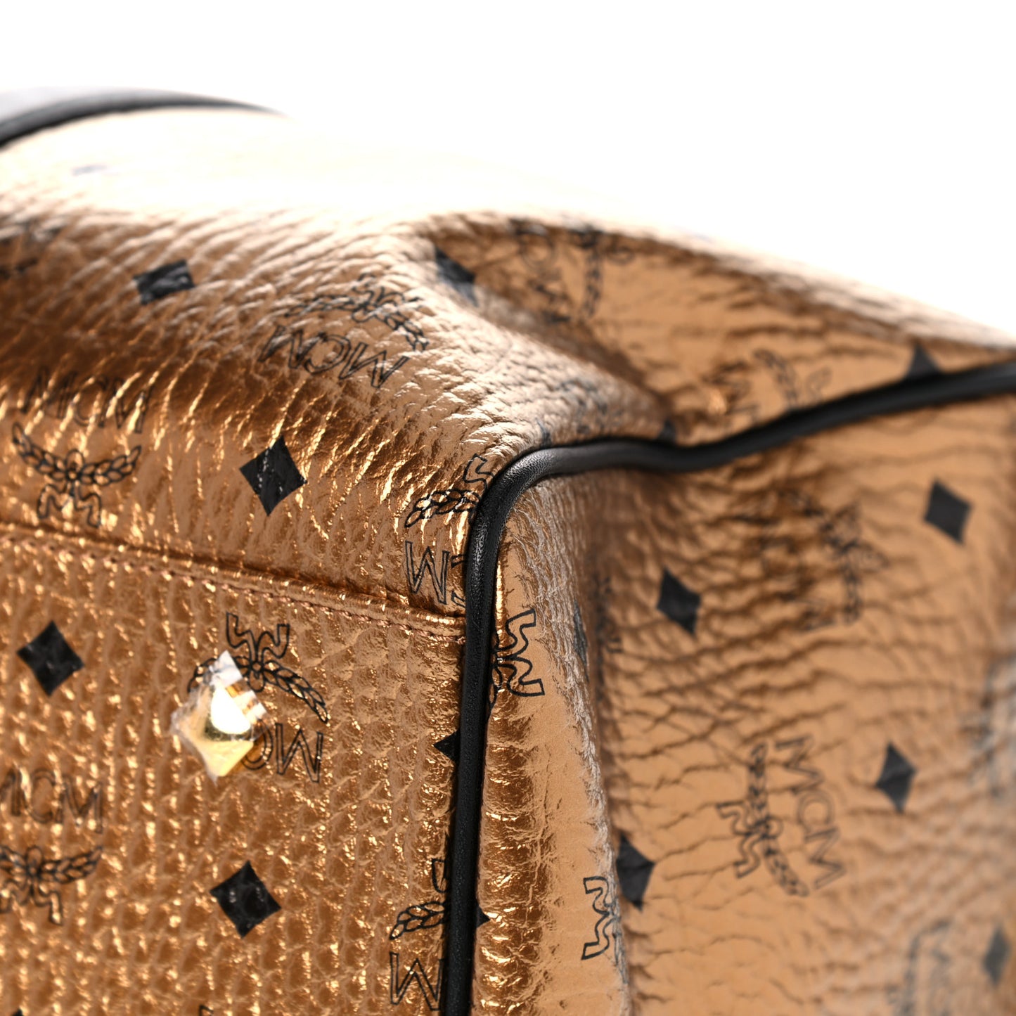 Metallic Visetos Traveler Weekender Duffle Bag Gold