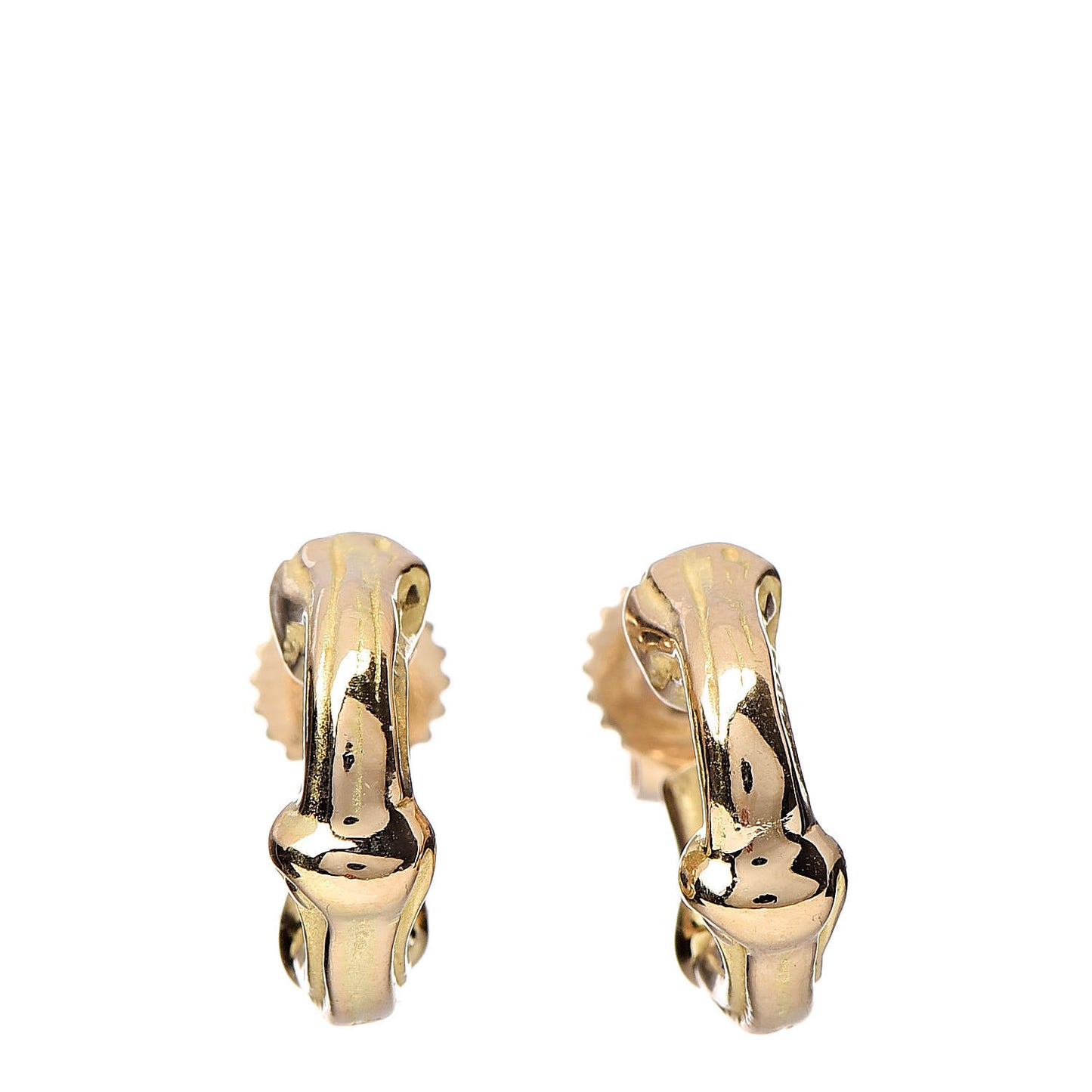 18K Yellow Gold Mini Bamboo Hoop Earrings