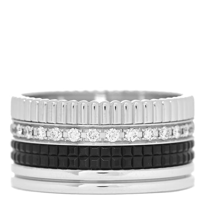Boucheron 18K White Gold Diamond PVD Large Quatre Classique Ring 63 10.5 3 of 6