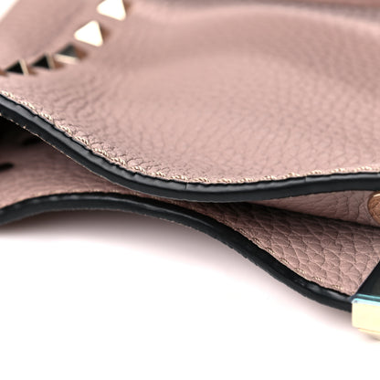 Valentino Garavani Pebbled Calfskin Small Rockstud Flip-Lock Messenger Bag Poudre 12 of 15