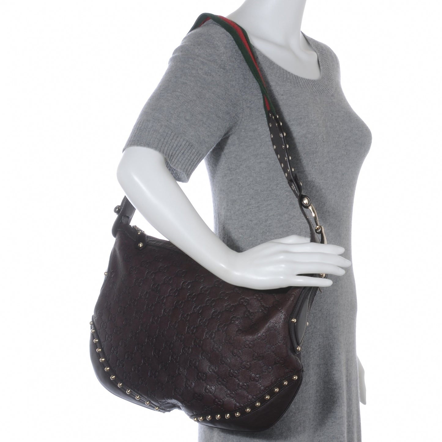 Guccissima Pelham Shoulder Bag Brown