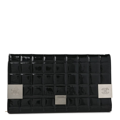 Chanel Patent Chocolate Bar Clutch Black 1 of 6