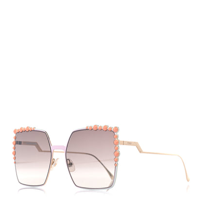 Fendi Square Dots Sunglasses FF 0259/S Gold 1 of 6