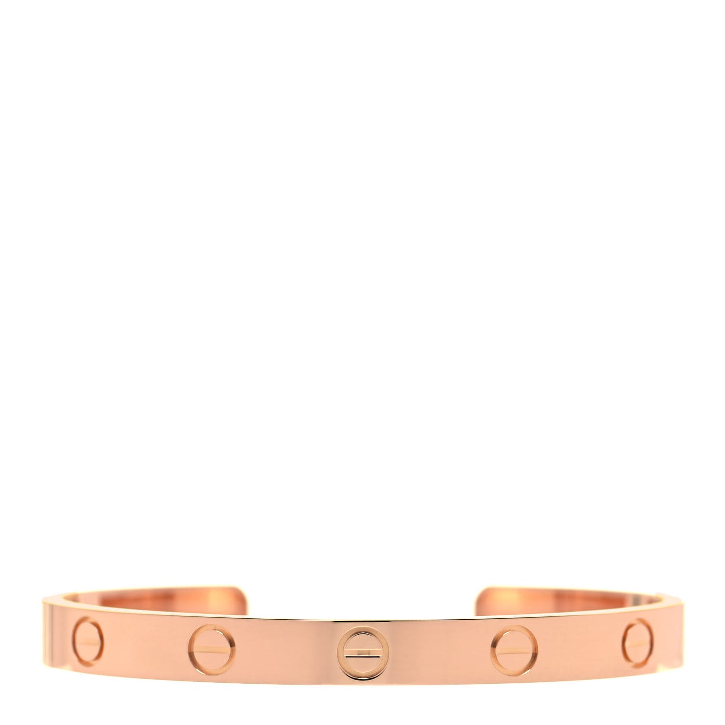 18K Pink Gold LOVE Cuff Bracelet 16