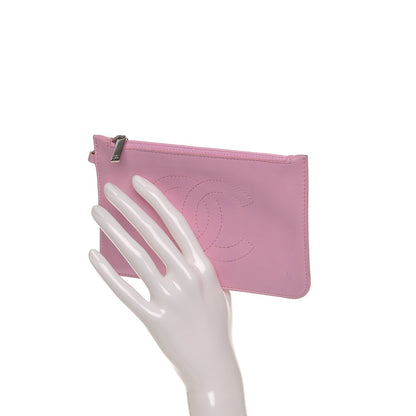 Chanel Lambskin Timeless CC Pochette Pink 2 of 9
