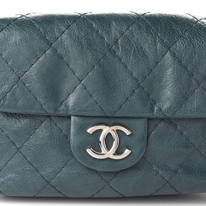 Chanel Glazed Calfskin Stitched On The Road Flap Blue 10 of 11