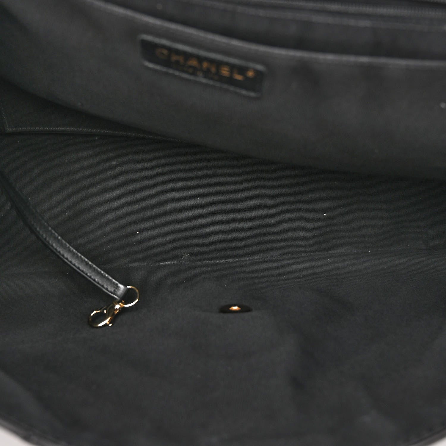 Chanel Metallized Calfskin Quilted Small XXL Travel Flap Bag Black 5 of 10