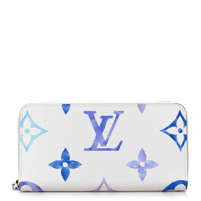 Louis Vuitton Monogram Giant By The Pool Zippy Wallet Resort Blue 1 of 8