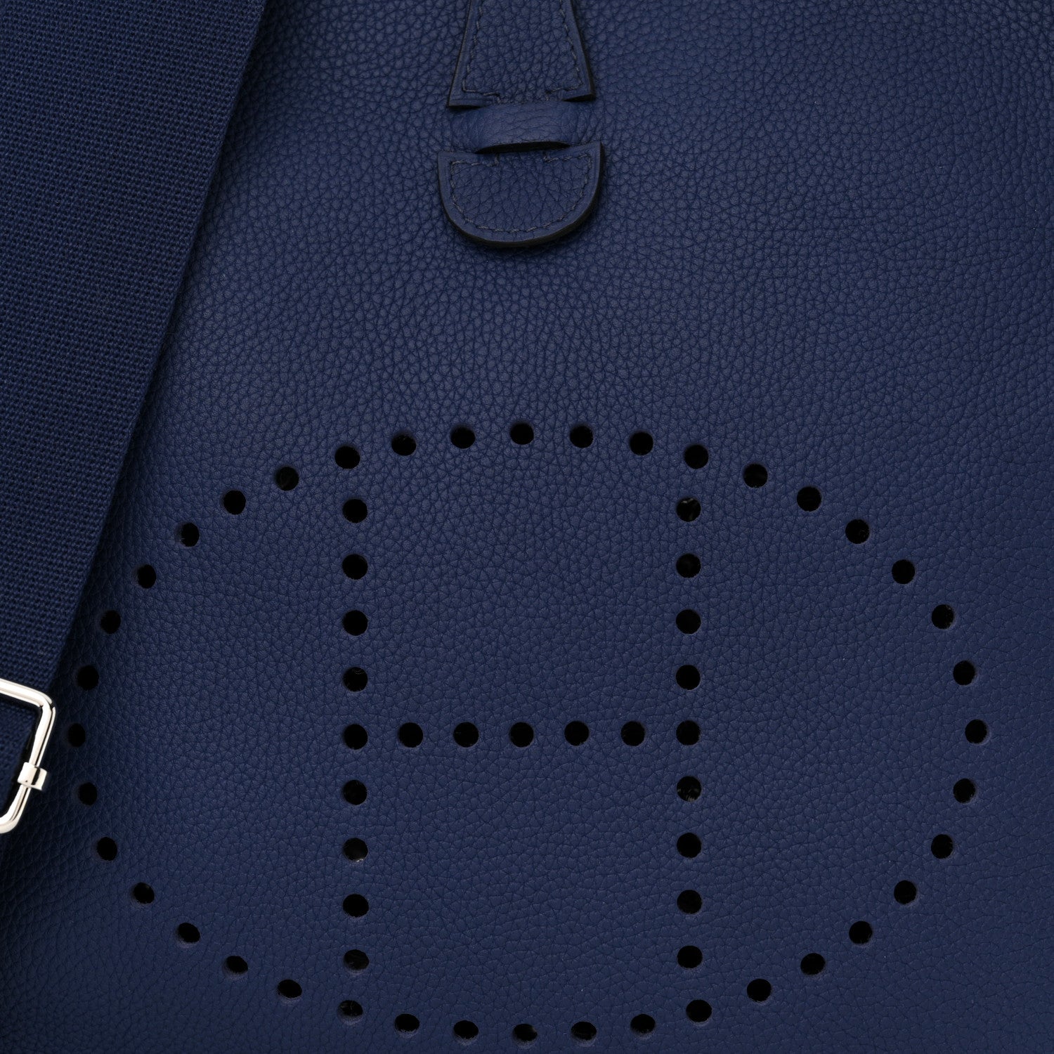 Hermes Taurillon Clemence Evelyne III PM Bleu Saphir 8 of 11