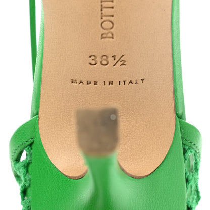 Bottega Veneta Mesh Nappa Stretch Ankle Tie 90mm Sandals 38.5 Grass 8 of 9